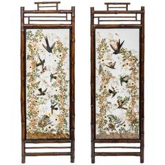 Antique Hummingbird Taxidermy Screens, by Rowland Ward, 19th Century, English