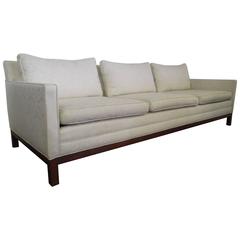 Milo Baughman for Dillingham Modern Walnut Base Sofa