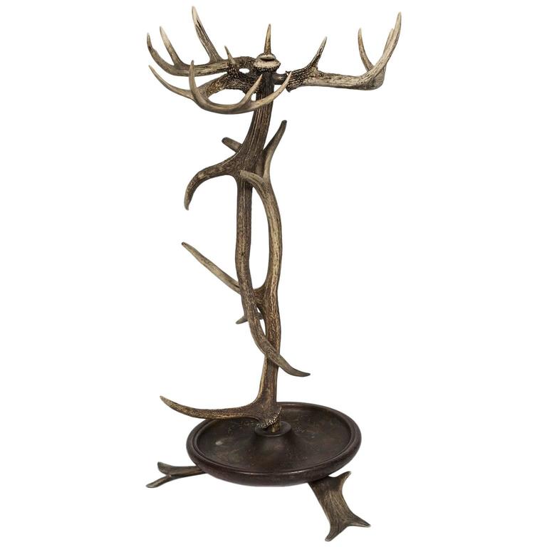 Black Forest Style Antler Umbrella Stand from a 1920s Adirondack Great Camp at 1stDibs
