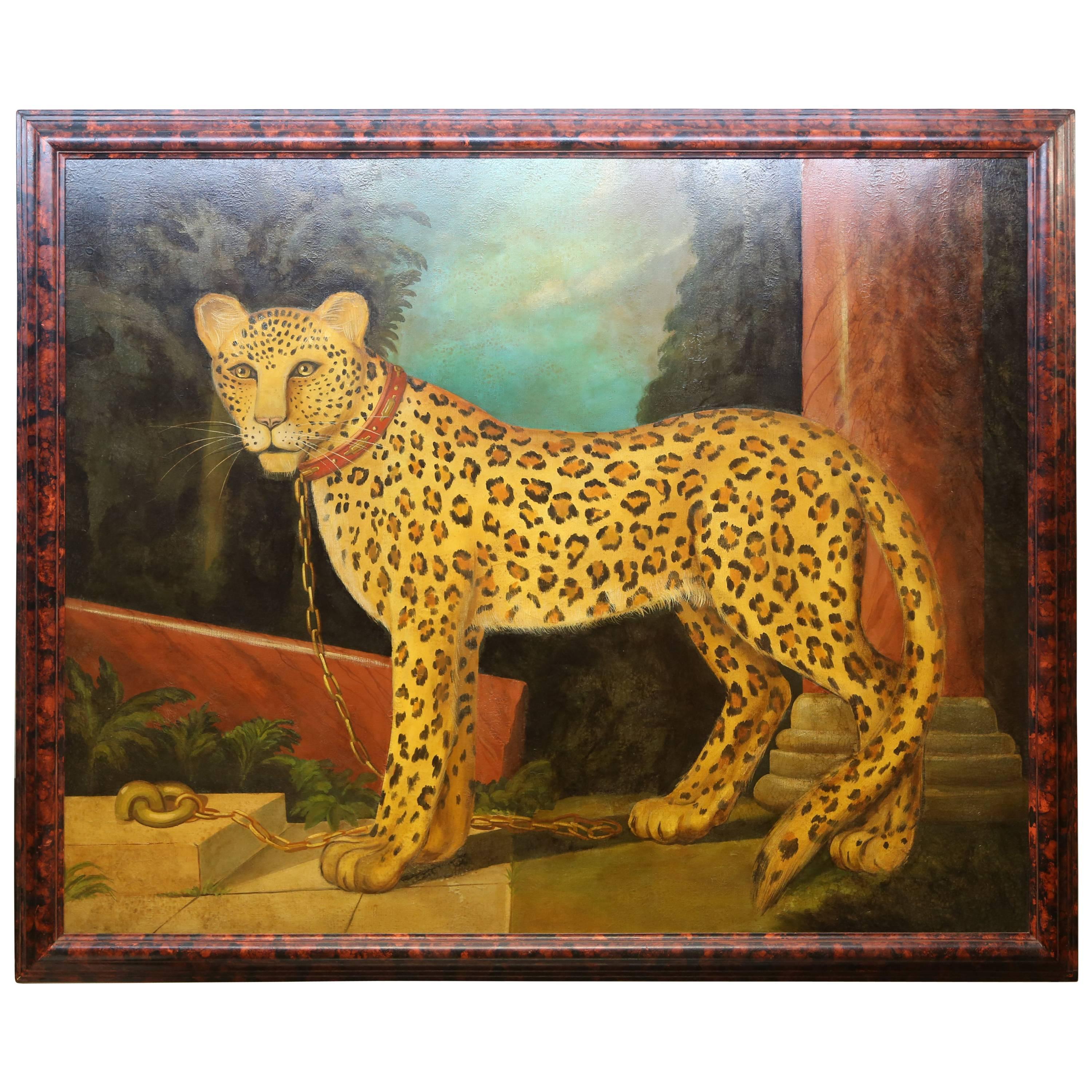 Grand Scale Painting of Leopard by Wm.Skilling