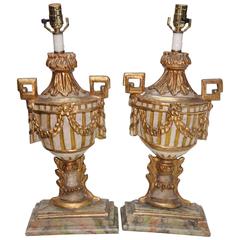 Pair of 18th Century Italian Gilded Garniture 11
