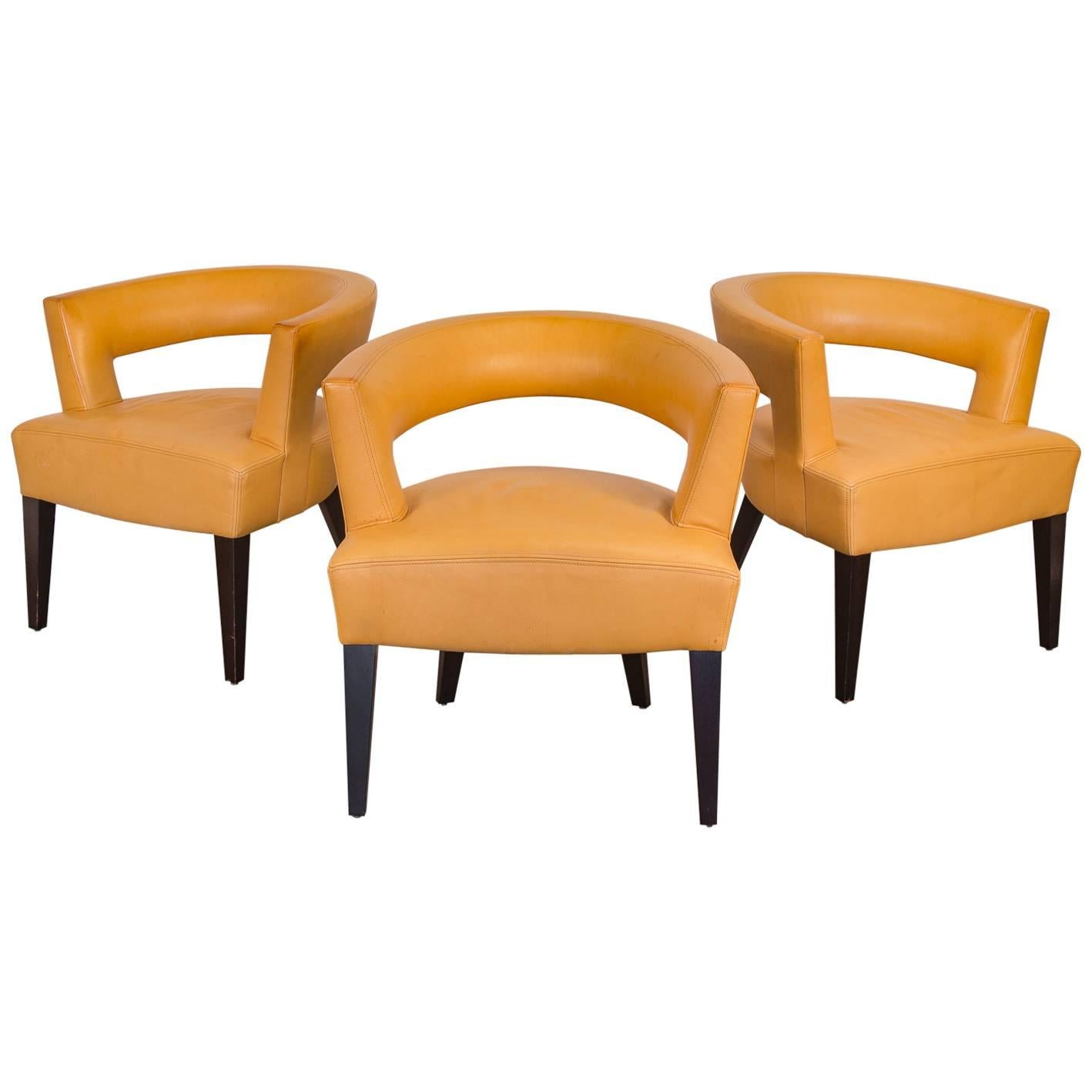 Set of Three Dakota Jackson Ringback Chairs