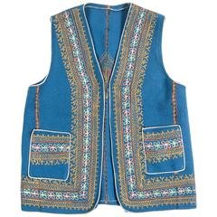 Authentic Ottoman Turkish Blue Vest 10