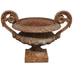 Antique 19th Century French Iron Garden Urn