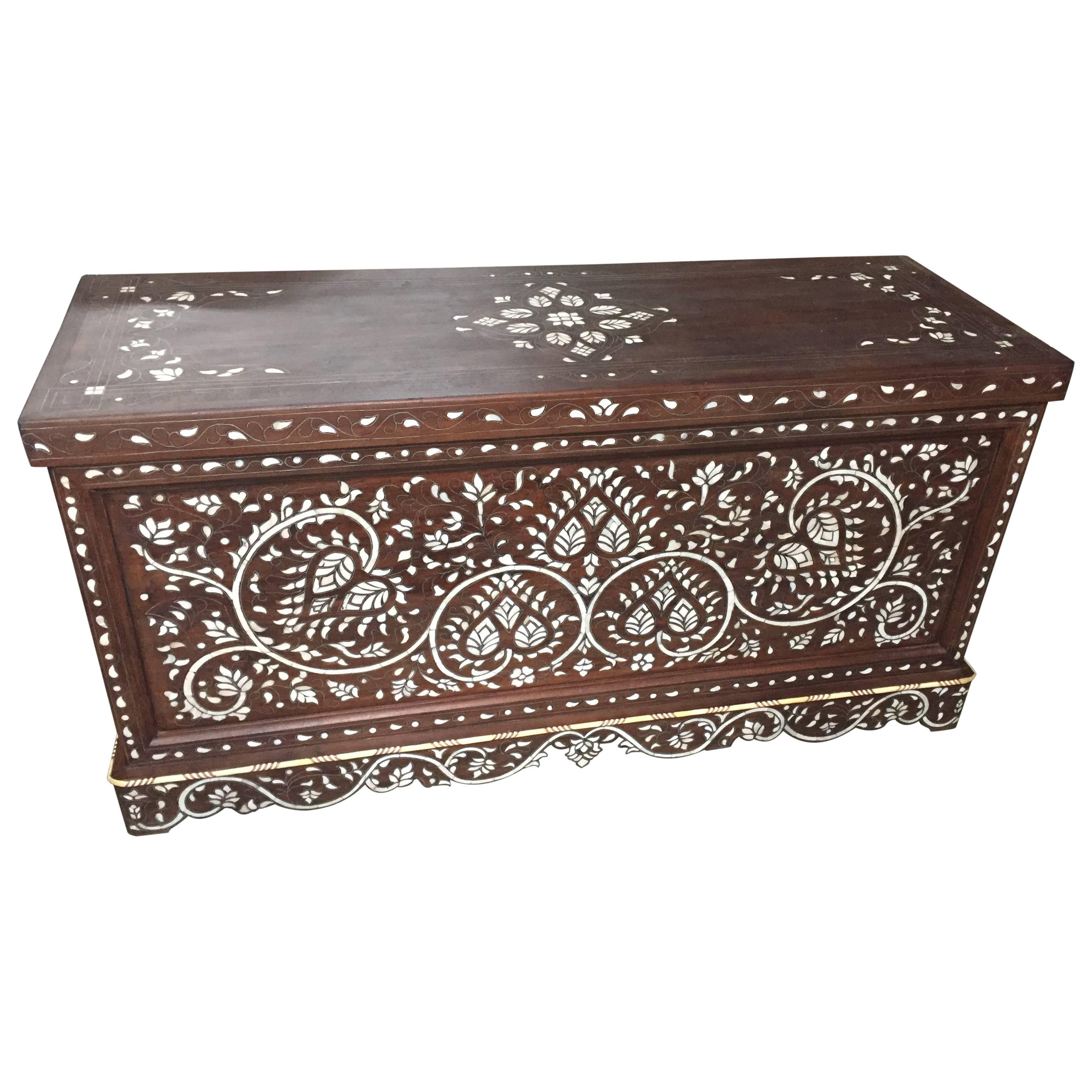 Syrian Mother-of-Pearl Lift Top Chest