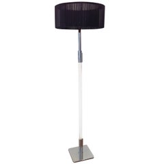 Chrome and Lucite Floor Lamp