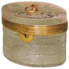 George III Period Oval Cut-Glass Tea Caddy 7