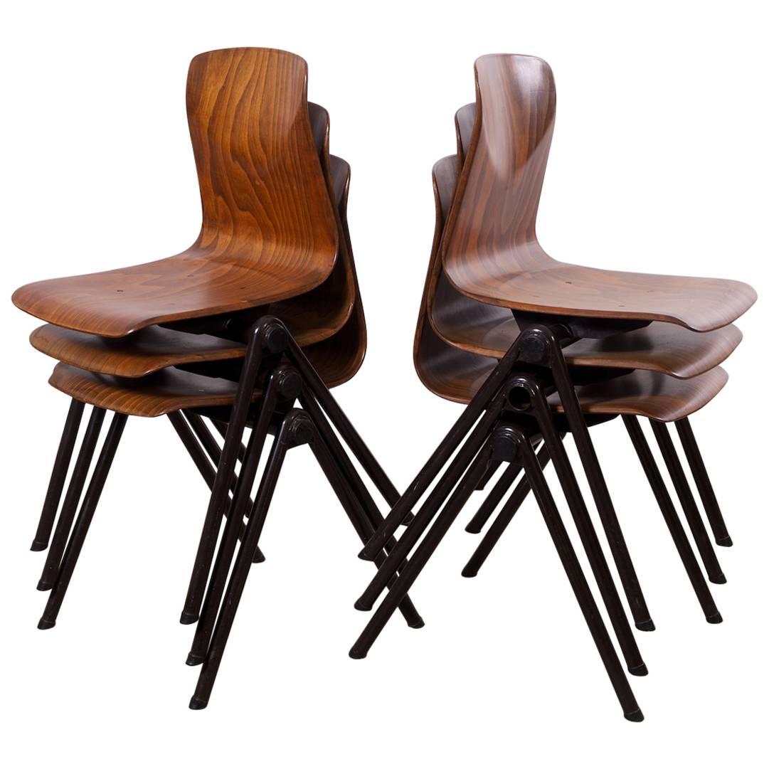 Hairpin Stacking Chairs For Sale