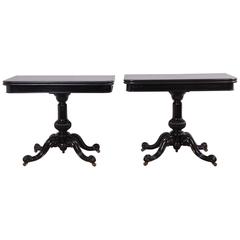 Ebonised Card Tables