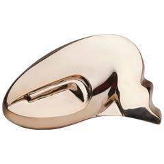 Kelli Bedrossian, Young Girl Asleep, Sculpture in Polished Gilt Bronze 6