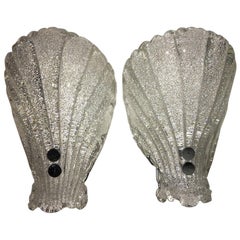 Pair of 1960's Modernist Murano Glass Sconces 