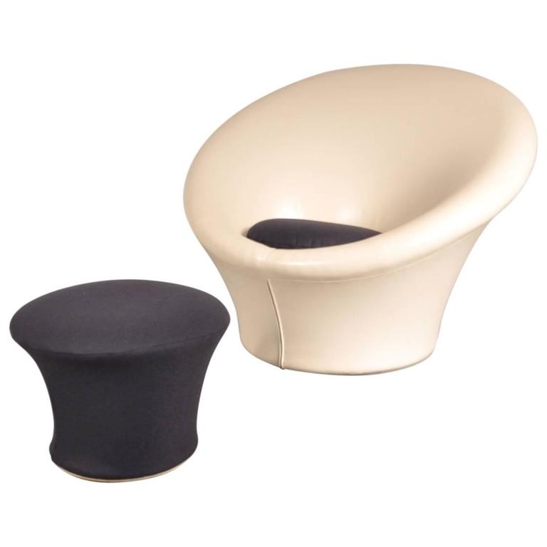Large Mushroom Chair With Foot Stool By Pierre Paulin For Large Mushroom Chair With Foot Stool By Pierre Paulin For