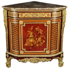 20th Century Louis XV Style Corner Commode After Jean Henri Riesener 9