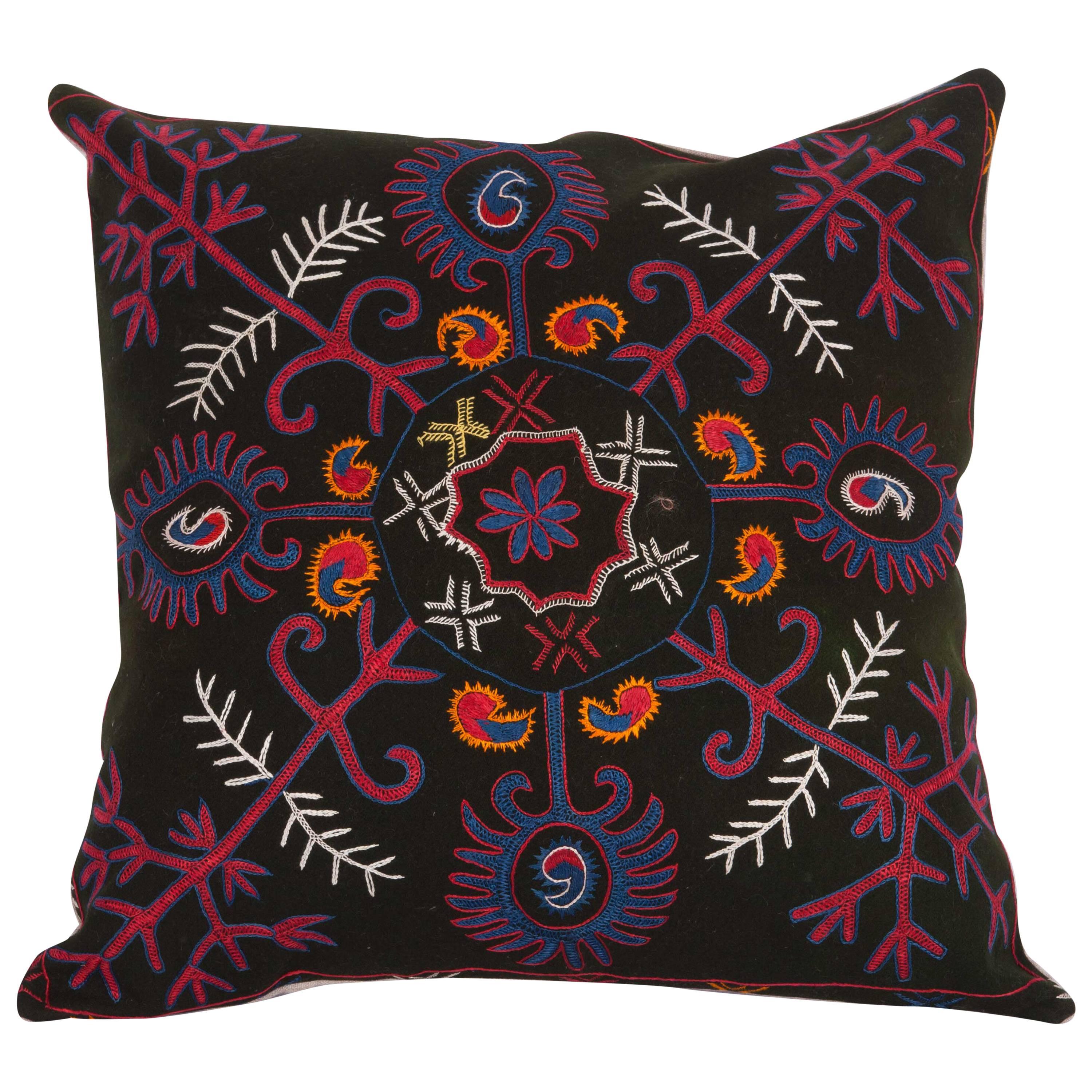 Pillow Made Out of an Early 20th Century Kyrgyz Embroidery