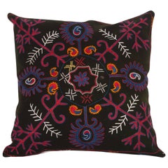 Antique Pillow Made Out of an Early 20th Century Kyrgyz Embroidery