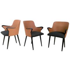 Set of Three Chairs Model P38 by Osvaldo Borsani for Tecno, 1950s 3