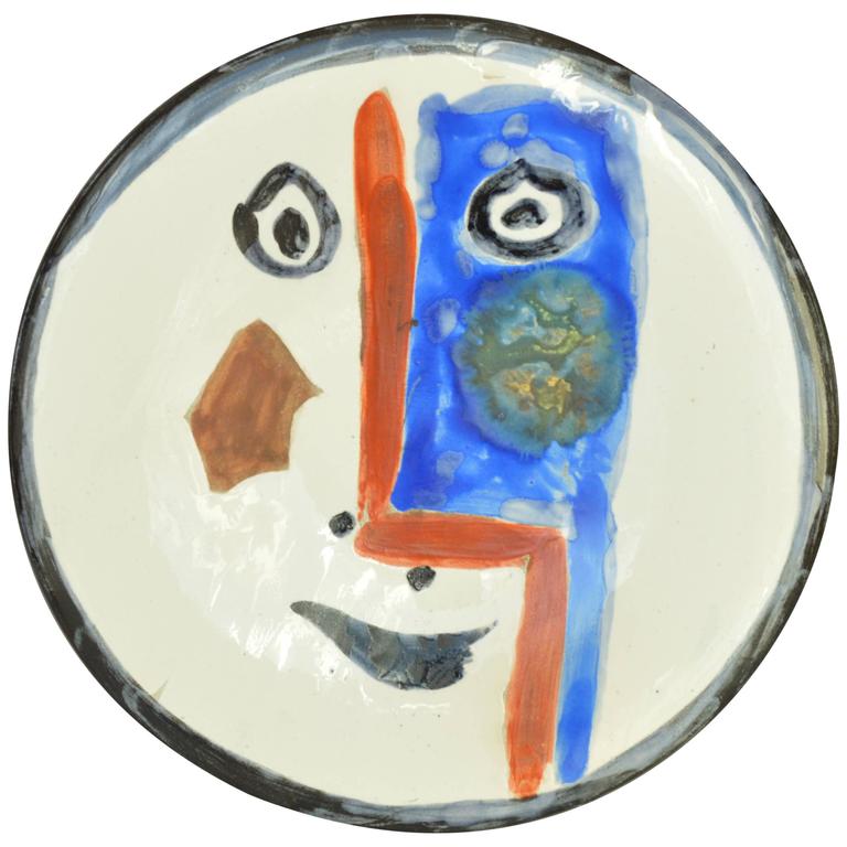 Pablo Picasso Madoura Ceramic Plate Face No.193, circa 1963 at 1stDibs