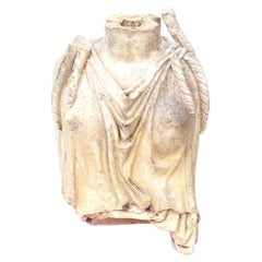 Early 19th Century English Coade Stone Statue Torso of a "Soane" Caryatid