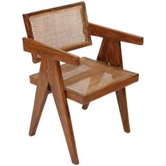 Pierre Jeanneret "Office Cane Elegant Chairs"