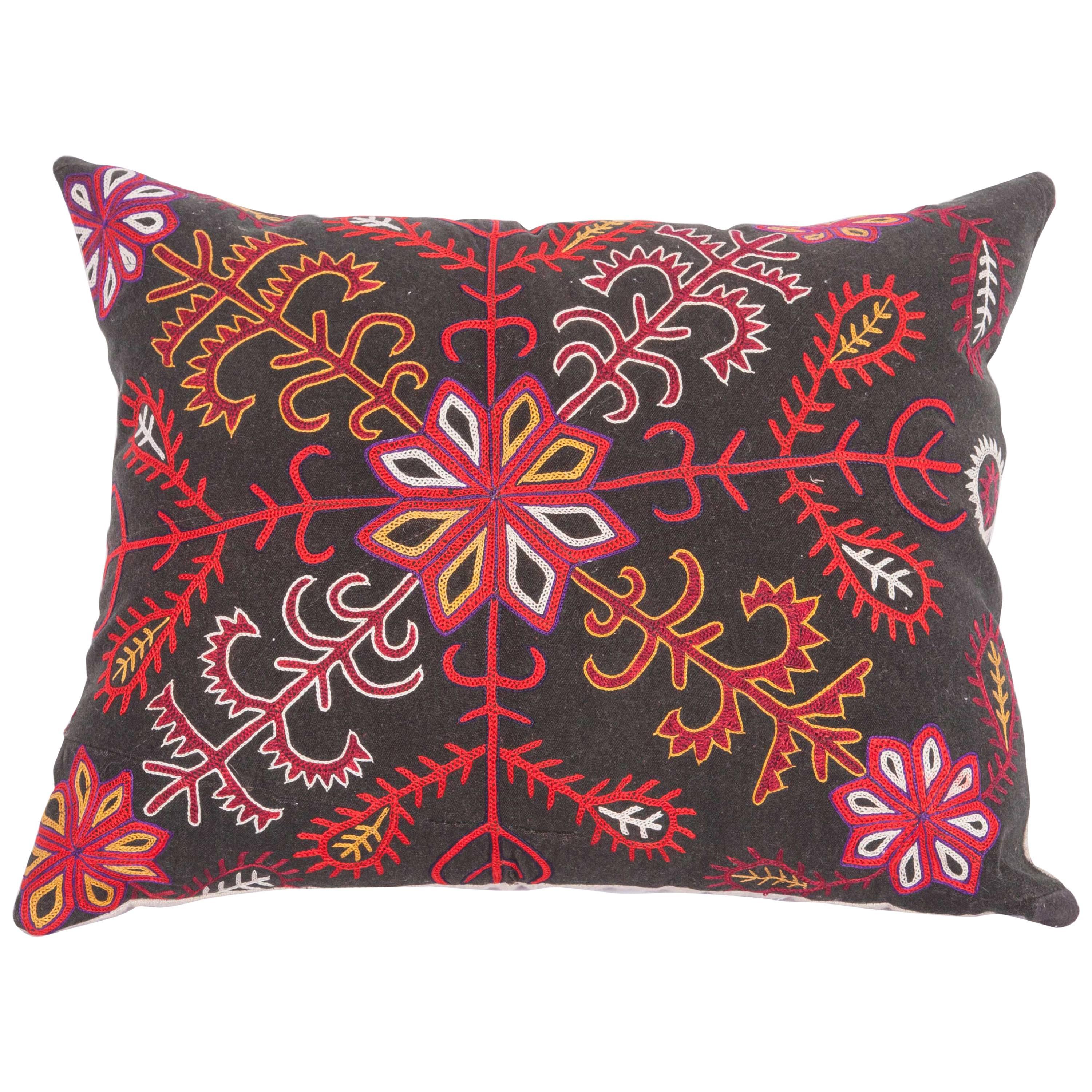 Antique Pillow Made Out of a Kyrgyz Embroidery