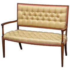 Elegant Edwardian Mahogany and Inlaid Sofa