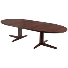 Extendable Oval Dining Table in Rosewood