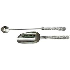 Saint Cloud by Gorham Sterling Silver Custom Bar Set, Ice Scoop & Martini Spoon