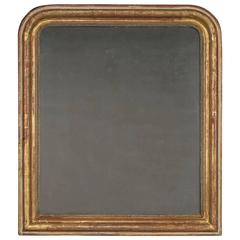Antique French Louis Philippe Gold Leaf Mirror, circa 1885