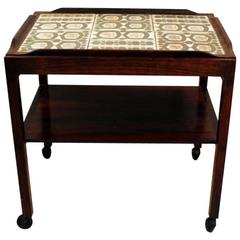 Danish Modern Rosewood Tea Cart by Severin Hansen Jr. 