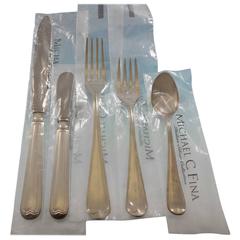 Maurizano by Schiavon Italy Sterling Silver Flatware Set for 12 Dinner 66 Pc New 7