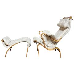 Pernilla Lounge Chair and Ottoman by Bruno Mathsson