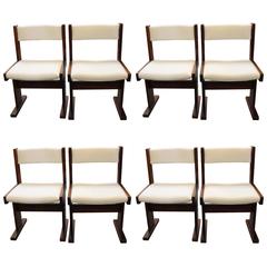 Acht dänische Stühle aus Rosenholz von Gangso Mobler