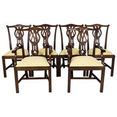 B537 Set of Six Chippendale Style Dining Chairs, 4+2 by Charles Barr, England