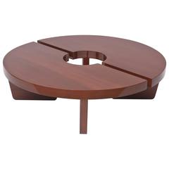 American Modern Mahogany Two Part Low Table, Harvey Probber