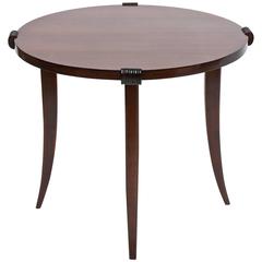 French Late Art Deco Rosewood Occasional Table or Gueridon, Maurice Jallot 4
