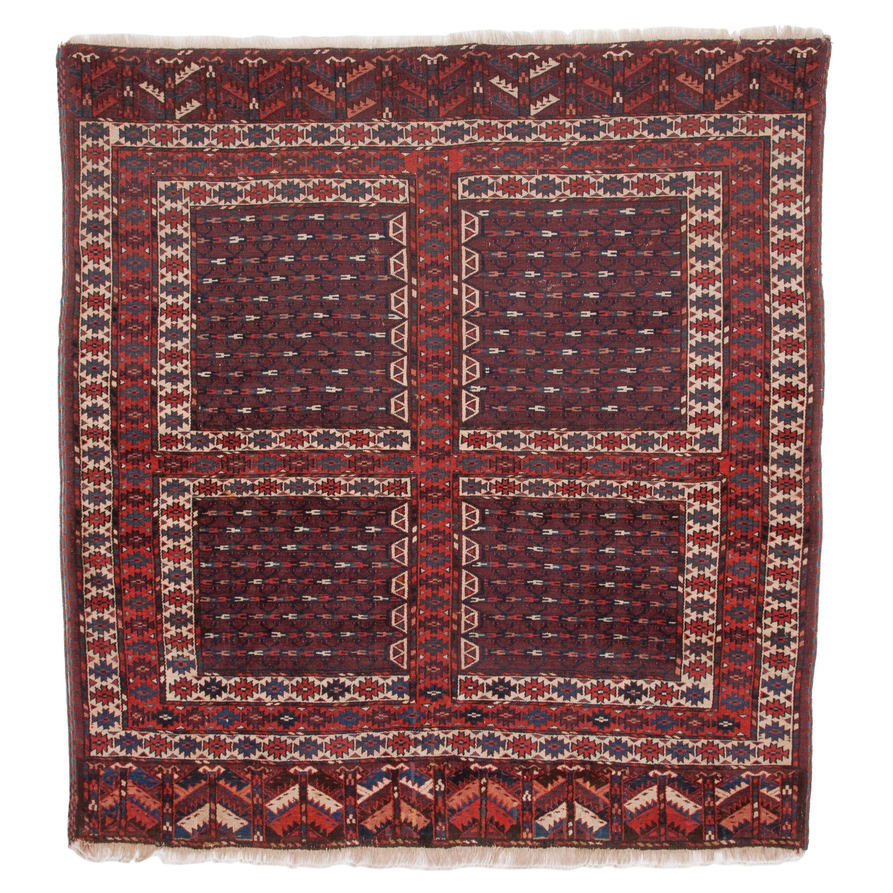 Antique Turkmen Yomud Tribe Ensi Rug