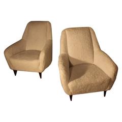 Pair of Mid-Century Italian Armchairs, 1950s 12