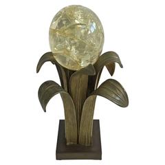 Ado Chale Bronze Table Lamp, France, 1960s, Signed