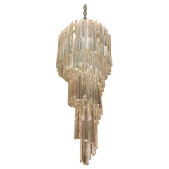 Venini Elegant Chandelier Italian Design Murano Art Glass