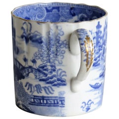 Early Spode Porcelain Coffee Can Fluted Broseley Pattern, circa 1810