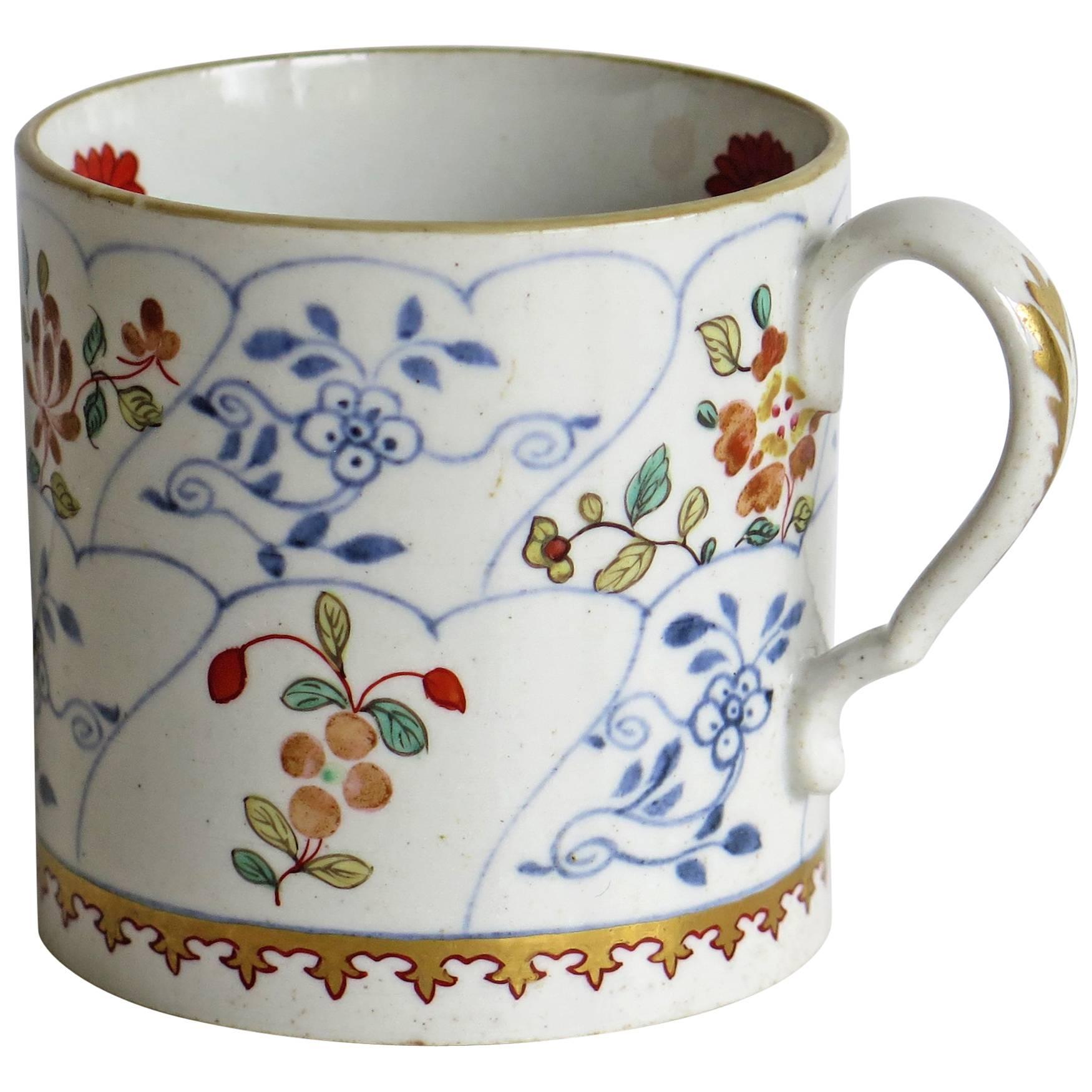 Copeland and Garrett Late Spode, Coffee Can, Japan Brocade Pattern, circa 1835