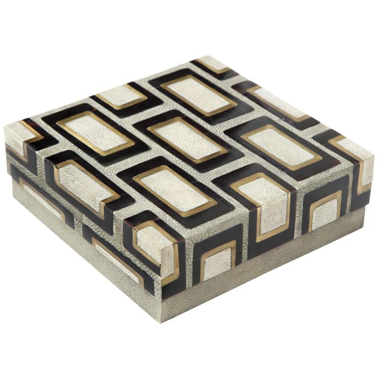 Art Deco–style shagreen box, contemporary
