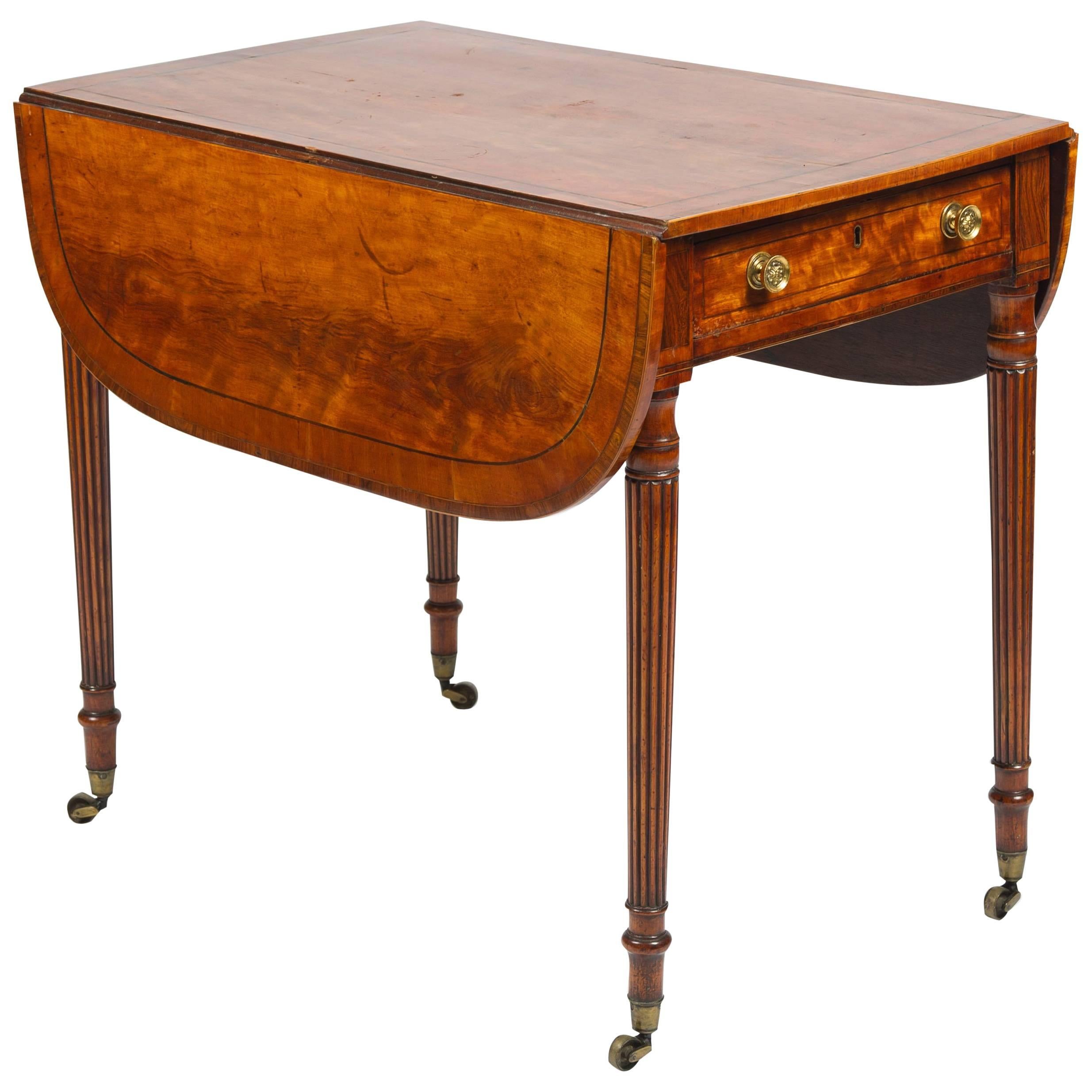 Gillows Influenced Satinwood Pembroke Table