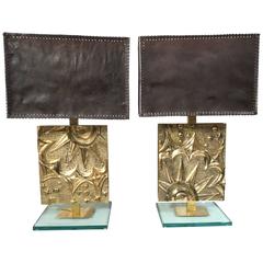 Pair of Italian Bronze Table Lamps 8