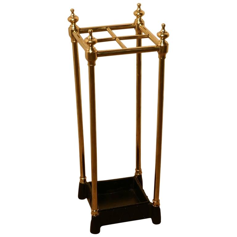Victorian Brass and Cast Iron Walking Stick Stand or Umbrella Stand at  1stDibs | brass umbrella stands, stick stands