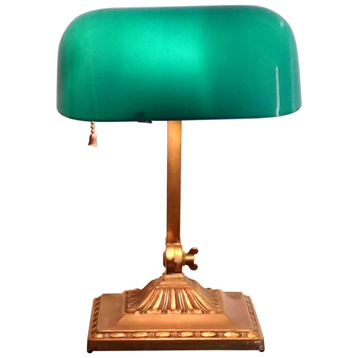 Emeralite Banker's Lamp For Sale