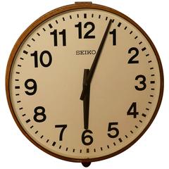 Retro Very Large Seiko Industrial Wall Clock, Slave Clock