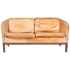 Sofa in Patinated Leather by Illum Wikkelsø 3