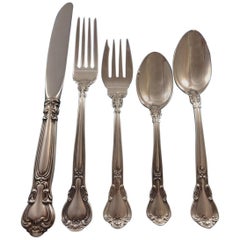 Chantilly by Gorham Sterling Silver Flatware Set Place Size 8 Service 42 Pieces