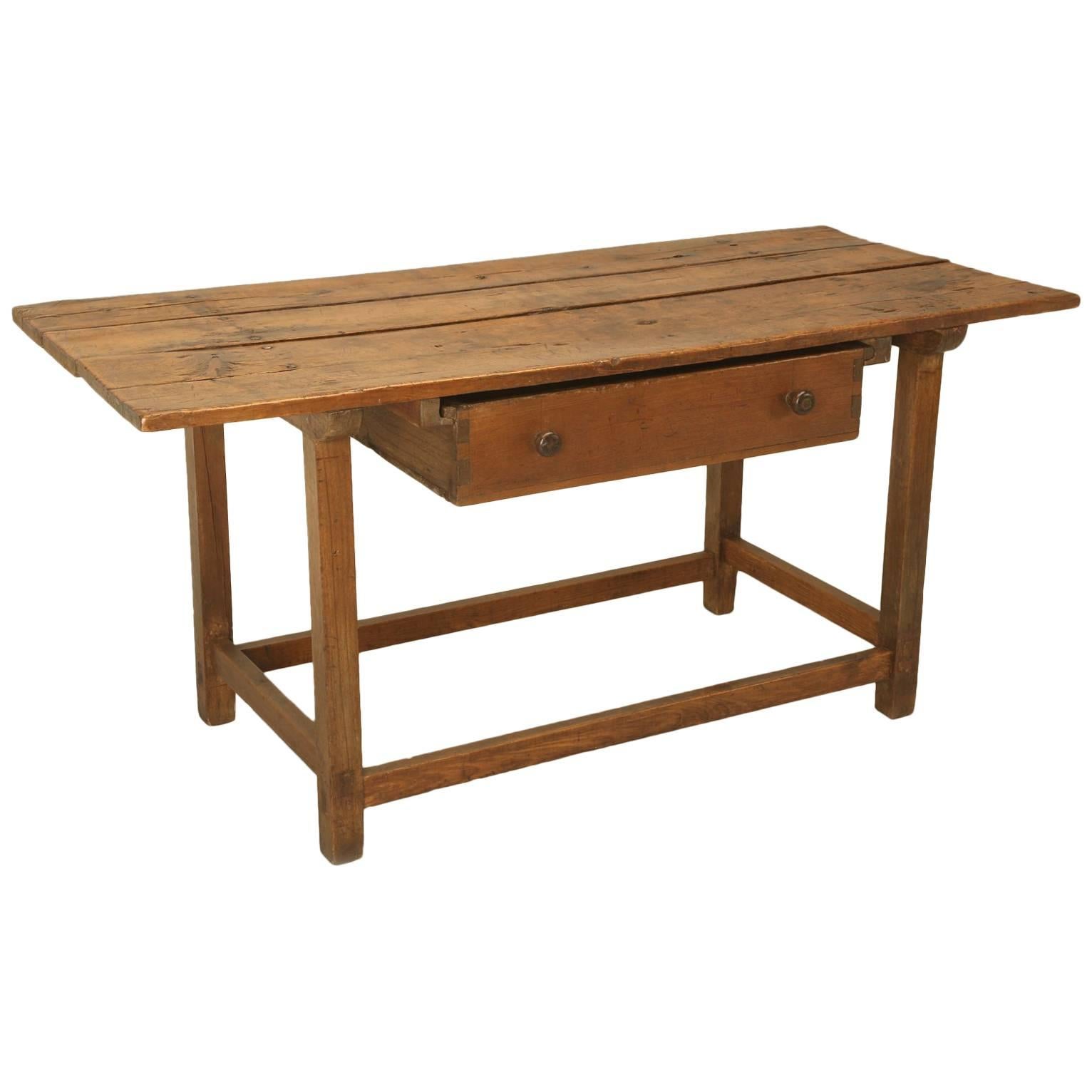 Antique French Work Table of Kitchen Island, circa 1700s at 1stDibs